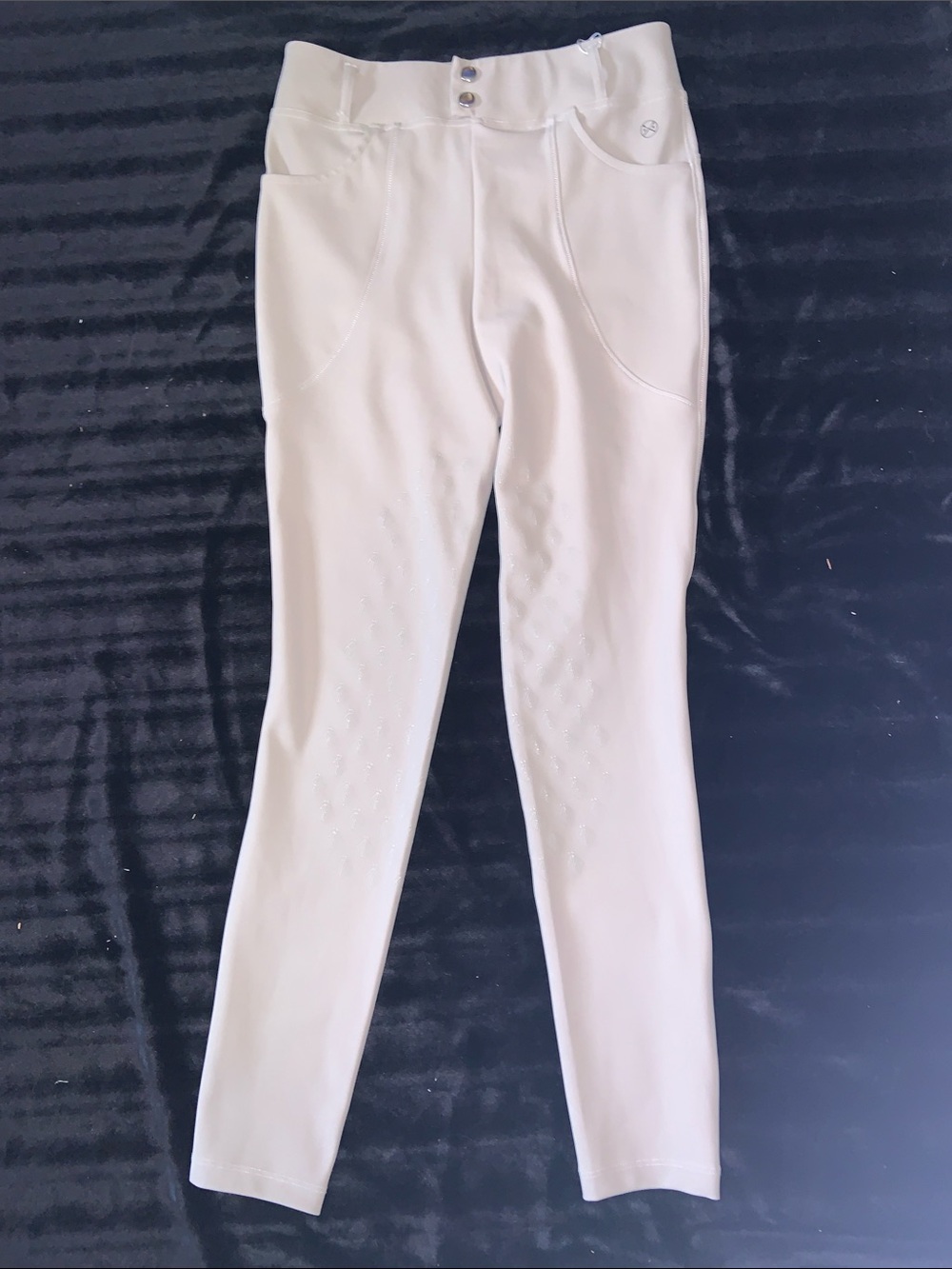 FREE RIDE ASHLEE BOND PRO Cream High-Waist Skinny Riding Tights size 30 NWOT
